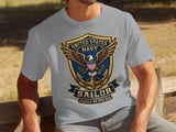 United States Navy Sailor Forged By The Sea T-Shirt, Patriotic Military Veteran Gift for Him, American Pride USN Shirt thumbnail 5