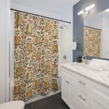 Whimsical Woodland Owl Pattern Shower Curtain thumbnail 3