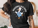 Nurse Silly Goose T-Shirt: Pediatric Cartoon Animal Humor, Registered Nursing Apparel thumbnail 1