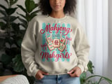 Mahjong With Mahgirls Graphic Print, Cute Coquette Mahjong Game Night Art, Grandmillennial Tiles Design, Best Friend Girls Trip Gift thumbnail 14