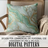 Mint Marble Tumbler Design, Gold Veins Digital Paper, Floral Scrapbooking, Watercolor Backgrounds, Digital Art, Sublimation Design thumbnail 5