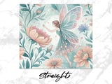 Floral Fairy 20oz Tumbler Wrap Digital Download, Magical Flowers Tumbler Design, Seamless Sublimation Tumbler Wrap, Fairy Tumbler Design thumbnail 4