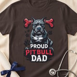 Proud Pitbull Dad Tee | Pit Bull Dad Shirt | Pittie Dad Gift | Dog Dad Shirt thumbnail 17