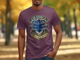 US Air Force Emblem T-Shirt, Patriotic Military Aircraft Tee, Air Force Veteran Gift, American Air Power Apparel thumbnail 2