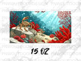 Crab Ocean Life Mug Sublimation Wrap PNG, Marine Life Digital Design for 11oz 15oz Mugs, Underwater Sea Animal Instant Download thumbnail 14