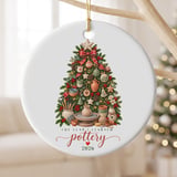 Pottery Christmas Tree Ornament, The Year I Learned Pottery Keepsake Decor, Ceramicist Gift for Pottery Lover, Ceramic Artist Studio Holiday thumbnail 1