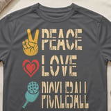 Pickleball Sport-Tek Performance Tee, Peace Love Pickleball, Court Apparel thumbnail 8