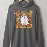 Pickleball Sport-Tek Performance Hood, Let's Dink Ghouls Retro Graphic, Lightweight Sun Warm-Up Hoodie thumbnail 5