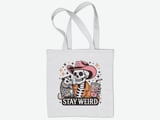 Stay Weird Cowboy Skeleton Tote Bag thumbnail 12