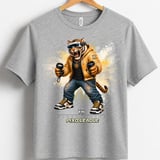 VR Tiger Gamer Shirt for Boys, Funny Virtual Reality Gaming Tee, Kids Birthday Gift, Pixo League by Farron House thumbnail 7