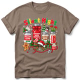 Silent Night Nurse Christmas Tee thumbnail 6
