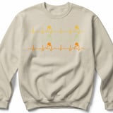 Pickleball Gildan Crewneck Sweatshirt, Pickleball Heartbeat EKG Pulse Rhythm Graphic, Court Warm Up thumbnail 6