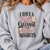 Full Calendar Zero Regrets PNG, Funny Coffee Lover Sublimation Design, Girly Planner Bow Graphic, Coquette Social Butterfly Clipart thumbnail 20