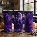 Personalized Halloween Tumbler, Witch Tumbler, Halloween Name Tumbler, Gothic Tumbler, Celestial Tumbler, Witchcraft Tumbler thumbnail 5