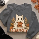Purrfectly Spooky Ghost Cat Tee or Sweatshirt thumbnail 20