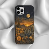 Desert Sunset Moon Tough Phone Case, Southwest Saguaro Cactus Phone Cover, Celestial Boho Botanical Night Sky Aesthetic Gift for Her thumbnail 5