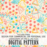 Digital Pattern, Abstract Pattern, Geometric Pattern, Kids Pattern, Fun Pattern, Fabric Pattern, Digital Bundle, Commercial Use thumbnail 1