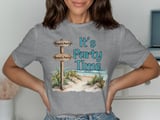 Beach Party T-Shirt, Coastal Summer Vacation Tee, Ocean Waves Design thumbnail 3