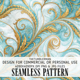 Golden Swirls Tumbler Design, Floral Digital Paper, Watercolor Backgrounds, Junk Journal Pages, Printable PNG, Scrapbooking Paper thumbnail 1