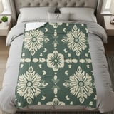 Floral Blanket Pillow Pillow Case: Botanical, Repeating, Seamless Pattern thumbnail 4