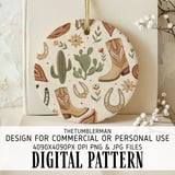 Vintage Western Desert Digital Pattern Size Bundle Png thumbnail 3