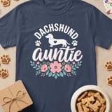 Dachshund Auntie Floral T-Shirt thumbnail 2