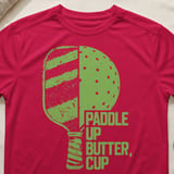 Pickleball Sport-Tek Performance Tee, Paddle Up Butter, Cup, Moisture-Wicking Court Apparel thumbnail 6