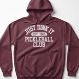 Pickleball Gildan Fleece Hoodie, Just Dink It (Est. 1965) Pickleball Club, Warm Winter Court Pullover thumbnail 3
