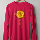 Pickleball Sport-Tek Long Sleeve Tee, pickleball Sunflower Graphic, Athletic Court Sun Shield Shirt thumbnail 8