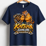 Kaplan Tiger Game On Youth Gaming T-Shirt, Boys Girls Gamer Tee, Orange Tiger Graphic Shirt, Pixo League thumbnail 3