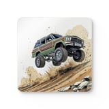 Grand Wagoneer Corkwood Coaster Set, The Waggy Off Roading, Car Coasters, Man Cave Decor, Car Lover Gift, SUV Coaster Set, Drink Coasters thumbnail 4