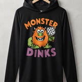 Pickleball Sport-Tek Performance Hood, Monster Dinks Graphic, Sun Defense Court Layer, Lightweight Hoodie thumbnail 1