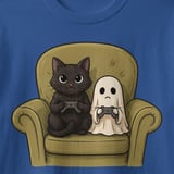 Gamer Ghost and Cat Tee thumbnail 5