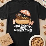 Hot Diggity Dachshund Summer Tee thumbnail 1