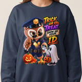 Trick Or Treat Officer Hoot the Owl Sweatshirt thumbnail 14