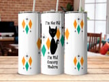 Mid Century Modern Cat Retro Tumbler Design, I'm Not Old I'm Mid Century Modern Graphic Tee, Vintage Style, Fun Cat Lover Gift thumbnail 5