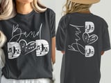 Band Dad Font and Back Graphic Tee thumbnail 1