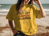 Knee Surgery T Shirt, Airport Alarm Funny, Metal Detector Joke Tee, Joint Replacement Recovery Gift, Operation Humor T-Shirt, Travel Humor thumbnail 3