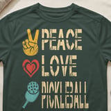 Pickleball Sport-Tek Performance Tee, Peace Love Pickleball, Court Apparel thumbnail 5
