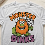 Pickleball Sport-Tek Performance Tee, Monster Dinks, Court Apparel Athletic Short Sleeve Graphic Shirt thumbnail 10