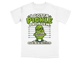 Funny Pickle Problem T-Shirt, Sarcastic Brined and Confused Tee, Vintage Meme Graphic Shirt, Humorous Food Pun Gift for Pickle Lovers thumbnail 4