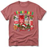 Silent Night Nurse Christmas Tee thumbnail 1