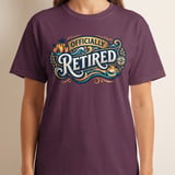 Officially Retired T-Shirt | Tropical Retirement Gift for Men Women | New Chapter Golden Years Tee | Beach Vacation Mode Shirt thumbnail 8
