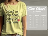 Knee Surgery T-Shirt, Steel Knee, Sass Soul Shirt, Recovery Gift Tee, Funny Surgery Shirt, Knee Replacement, Get Well Soon Gift thumbnail 2