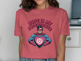 Cancer fighting t-shirt, Hope is My Superpower, Hero Heart Tee, Graphic Novel Style, Positive Message Shirt, Inspirational Clothing thumbnail 7