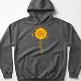 Pickleball Gildan Fleece Hoodie, pickleball Sunflower Stem Graphic, Court Pullover thumbnail 4