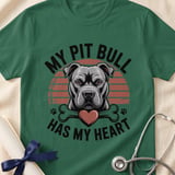My Pit Bull Has My Heart Tee | Pit Bull Lover Shirt | Pittie Mom Gift | Dog Lover Apparel thumbnail 10
