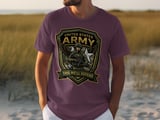United States Army T-Shirt, Veteran Military Tee, Patriotic Soldier Gift, Army Strong, This We'll Defend Eagle Star Graphic Print Shirt thumbnail 6