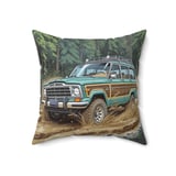 Grand Wagoneer Pillow, Waggy Pillow Case, Off Roading, Forest Scene, Car Art, Automotive Decor, Cool Pillows and Pillow Cases thumbnail 4