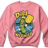 Pickleball Gildan Crewneck Sweatshirt, Dill With It, Court Warm Up thumbnail 8